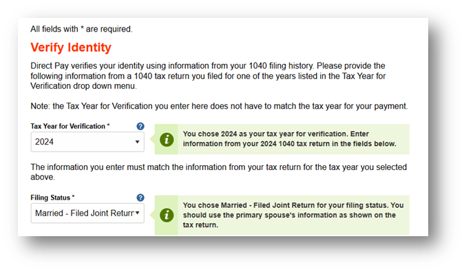 MAKE A PAYMENT IRS visual data 7